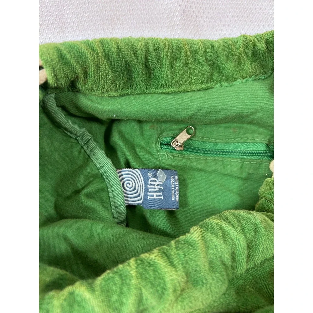 John Deere Drawstring Backpack OS Green Velour Embroidered Logo Unisex